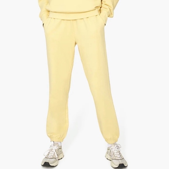 NWT WeWoreWhat Classic Sweatpants in Light Sand Yellow - Picture 1 of 6
